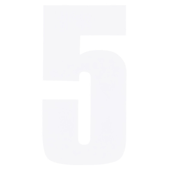 bike it Bike it 6 inch race numbers white - #5